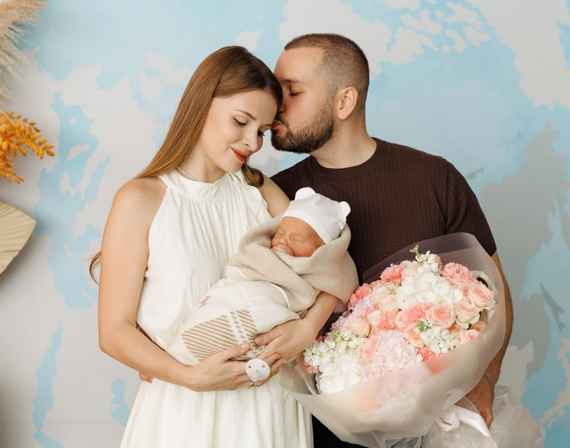 Съемка выписки из роддома